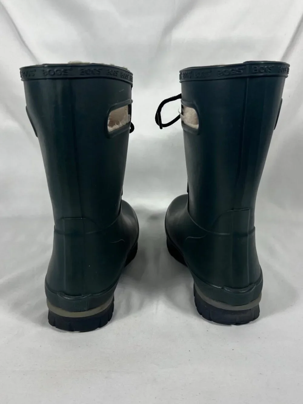 Bogs Boots Womens Amanda Plush II Lace Up Waterproof 8 Fur Lined Rubber Comfort
